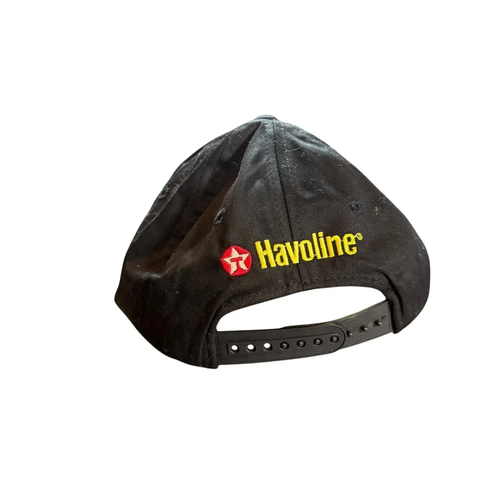 Vintage USA Olympics Black Havoline Sponsor Snapback Hat Black Cotton‎